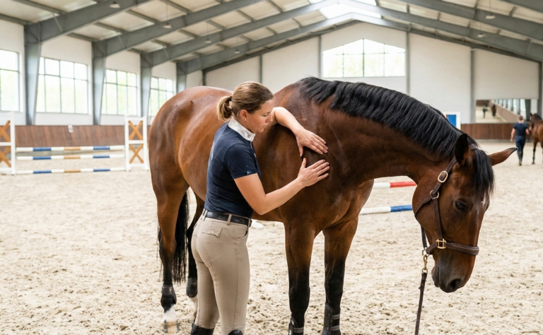 Les bienfaits du massage sur le cheval