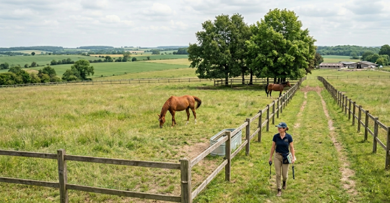 Surface idéale de terrain pour un cheval : guide complet
